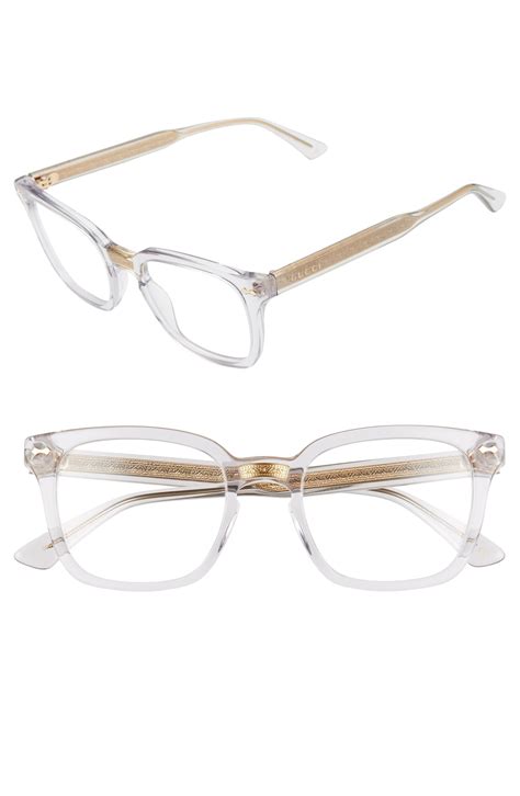 gucci clear glasses|gucci oversized prescription glasses.